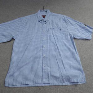 Simms Shirt XL Blue Plaid Check Performance Big Brown Trout 2007